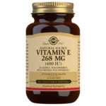 Solgar Natural Source Vitamin E 268 mg (400 IU) Vegetable Softgels - Pack of 100