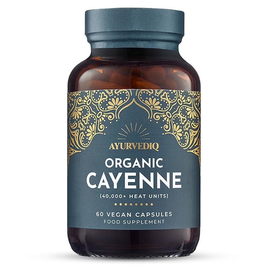 Ayurvediq Organic Cayenne 60 Vegan Capsules