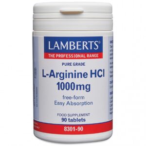 Lamberts L-Arginine HCl 1000mg 90 Tablets