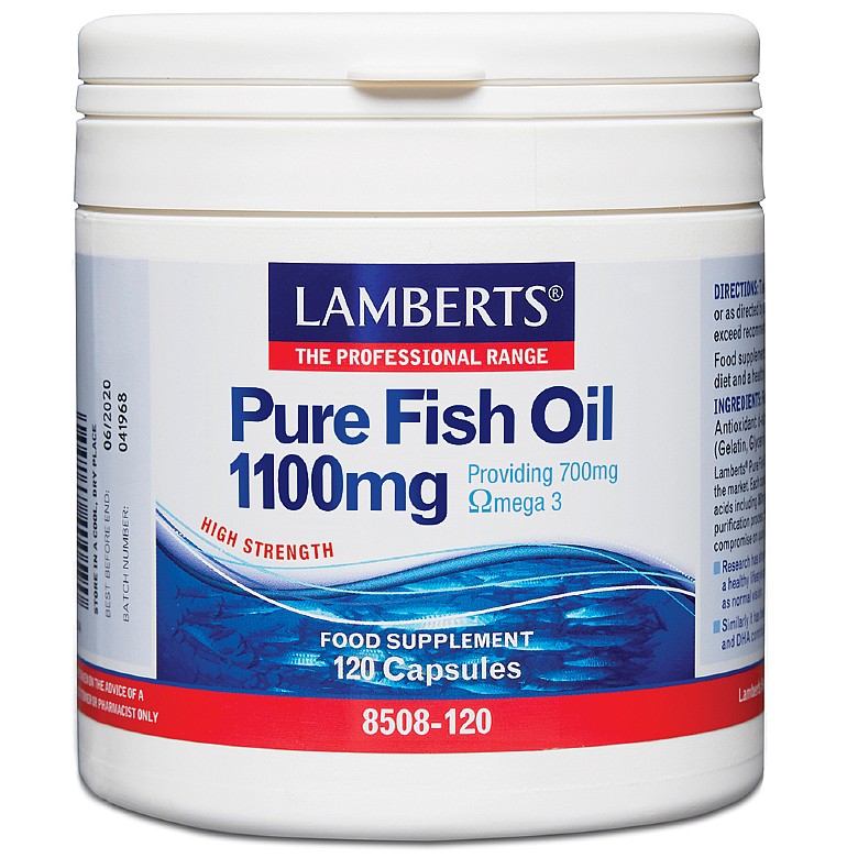 Lamberts Pure Fish Oil 1100mg 120 Capsules