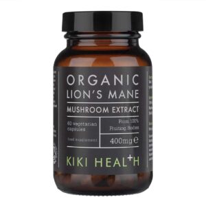 Kiki Health Organic Lion's Mane Mushroom Extract 400mg 60's Vegetarian Capsules