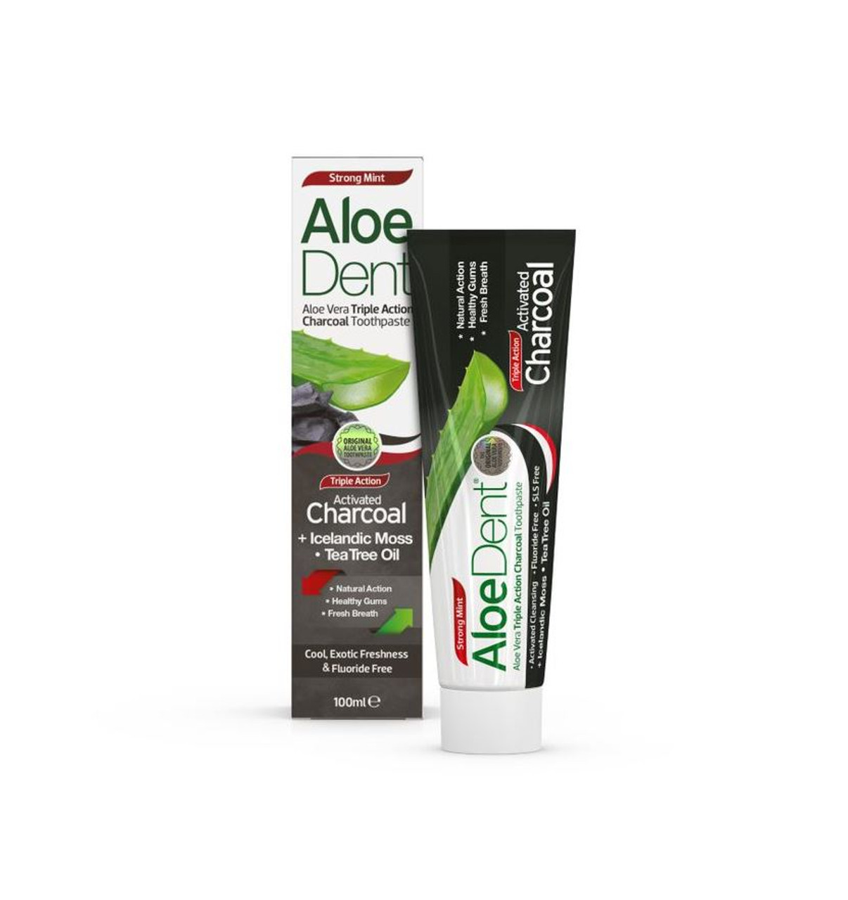 AloeDent Triple Action Toothpaste with Charcoal - 100ml