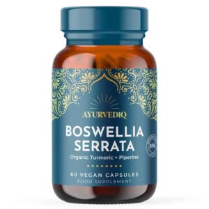 Ayurvediq Wellness Boswellia Serrata with Turmeric & Black Pepper 60 Vegan Capsules