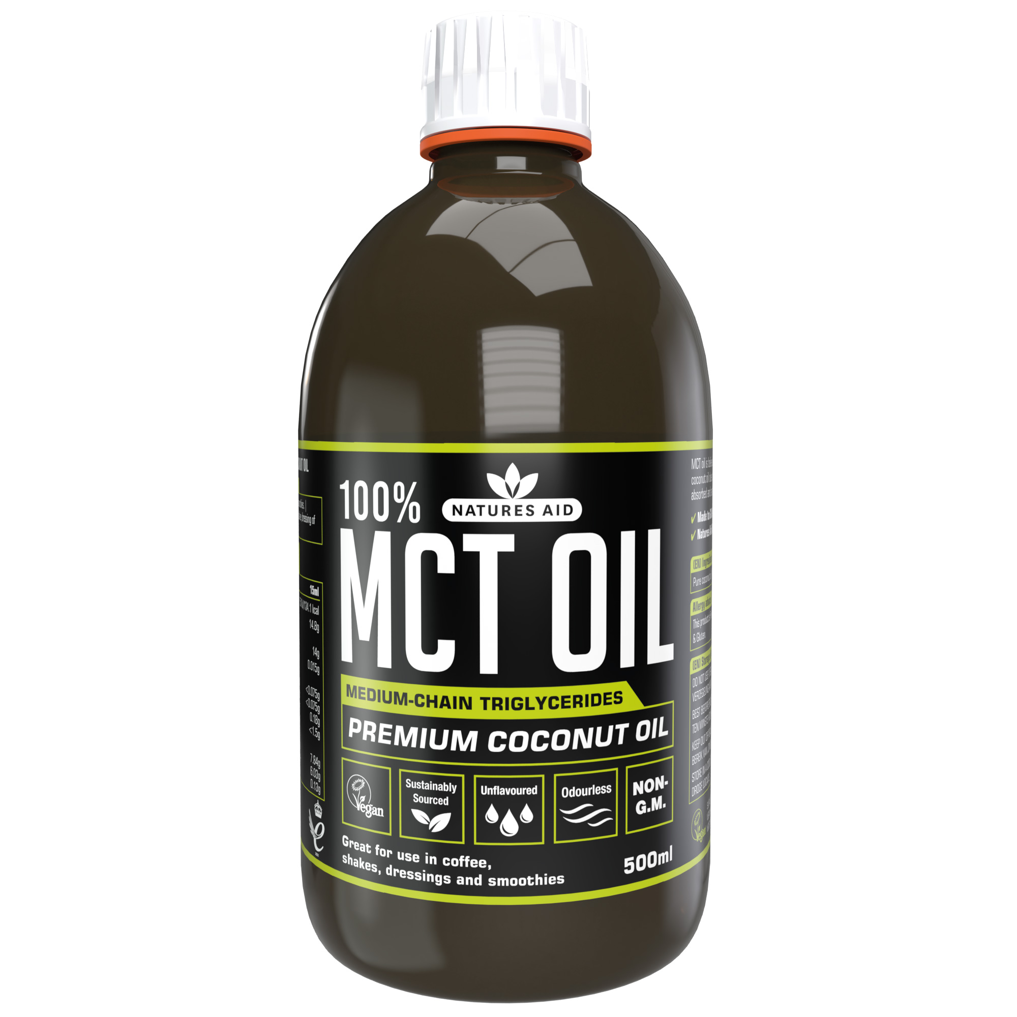 Natures Aid Pure MCT Oil Liquid - 500ml