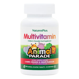 Natures Plus Animal Parade Assorted Flavour Animal Shaped 90 Chewables Tablets