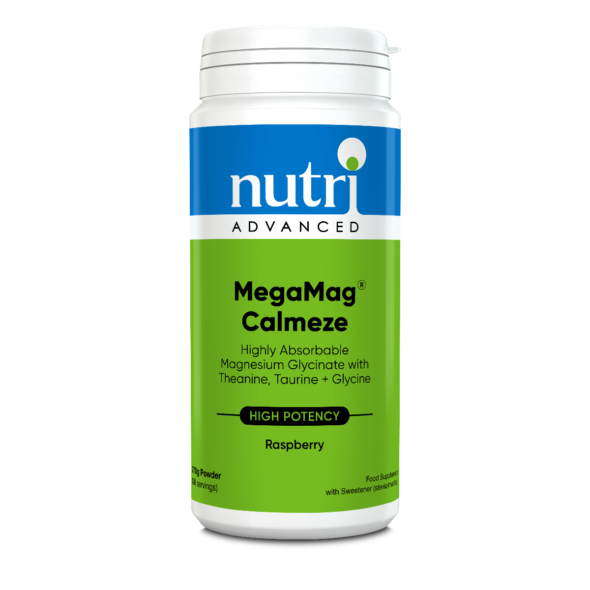 Nutri Advanced MegaMag Calmeze Magnesium Powder Raspberry Flavour