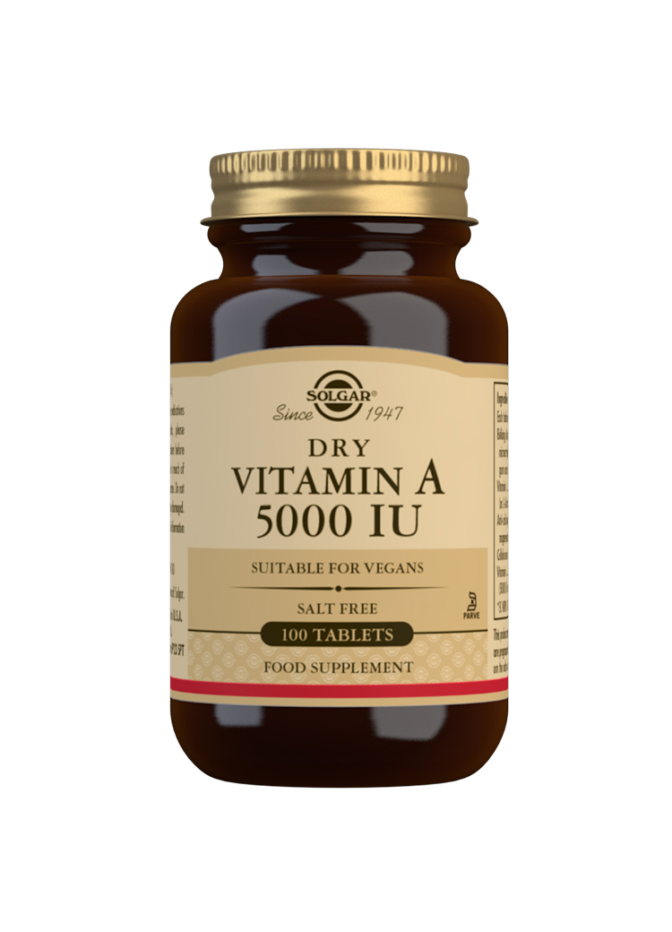 Solgar Dry Vitamin A 5000IU 100 Tablets