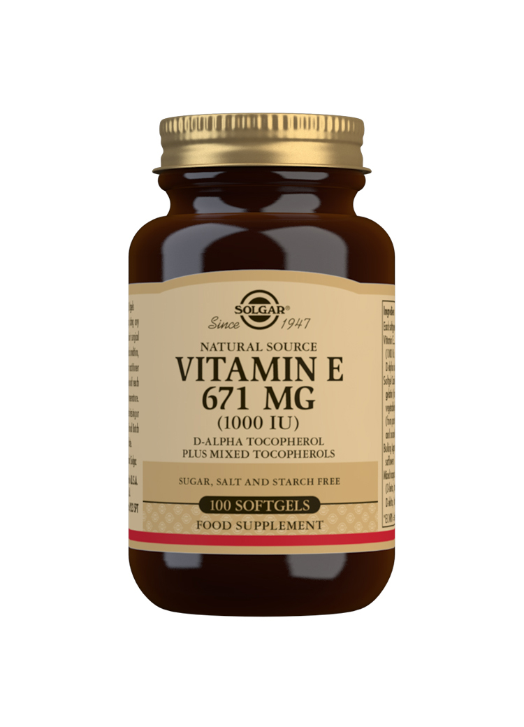 Solgar Natural Source Vitamin E 671 mg (1000 IU) 100 Softgels