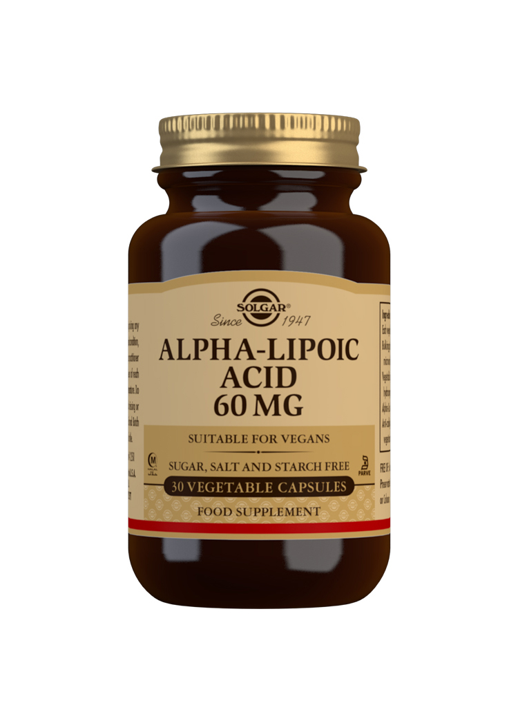 Solgar Alpha-Lipoic Acid 60mg 30 Vegetable Capsules