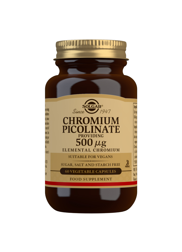 Solgar Chromium Picolinate 500mg 60 Vegetable Capsules