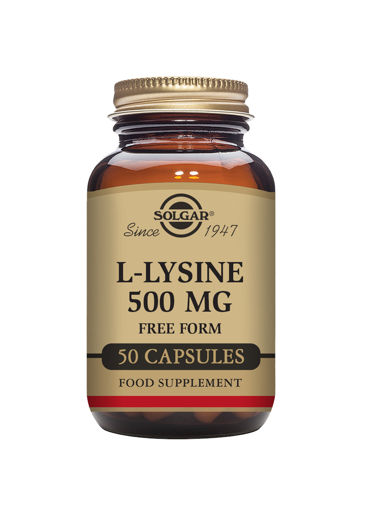 Solgar L-Lysine 500mg 50 Vegetable Capsules