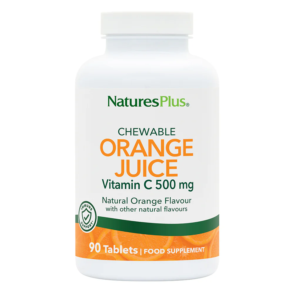 Natures Plus Orange Juice Vitamin C 500 mg 90 Tablets Chewable