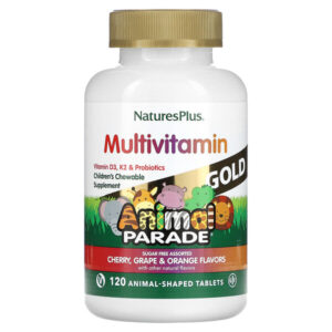 Natures Plus Animal Parade Multivitamin Gold Assorted 120 Chewable Tablets