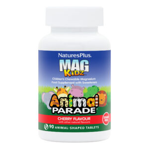 Natures Plus Animal Parade Mag Kidz 90 Animal Shaped Cherry Flavour Chewable Tablets