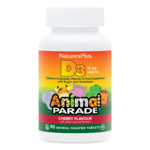 Natures Plus Animal Parade Childrens Vitamin D3 90 Chewable Tablets