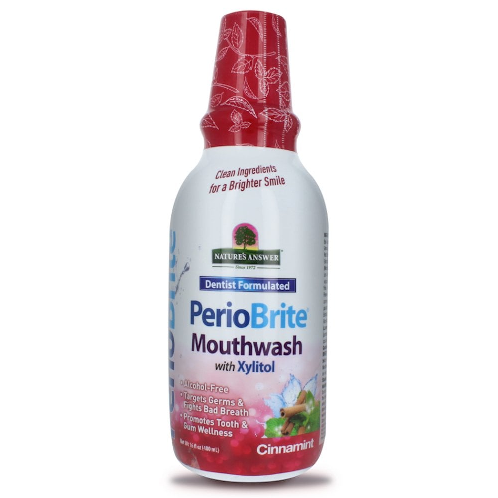 Nature's Answer PerioBrite Mouthwash 480ml with Xylitol Cinnamint